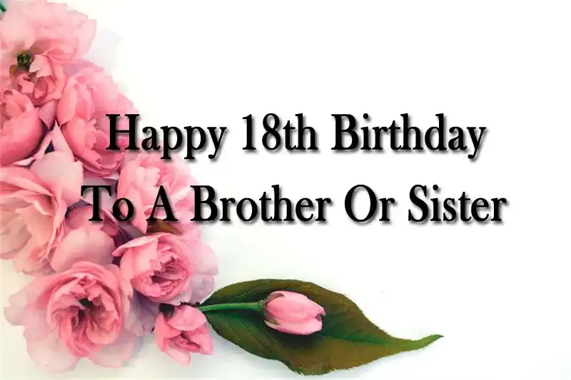 Happy 18th Birthday To A Brother Or Sister