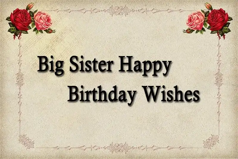 Big Sister Happy Birthday Wishes