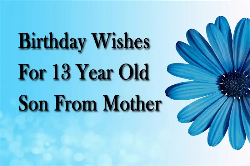 Birthday Wishes For 13 Year Old Son From Mother