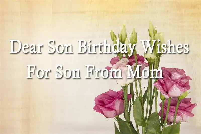 Dear Son Birthday Wishes For Son From Mom