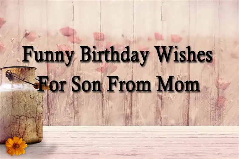 Funny Birthday Wishes For Son From Mom