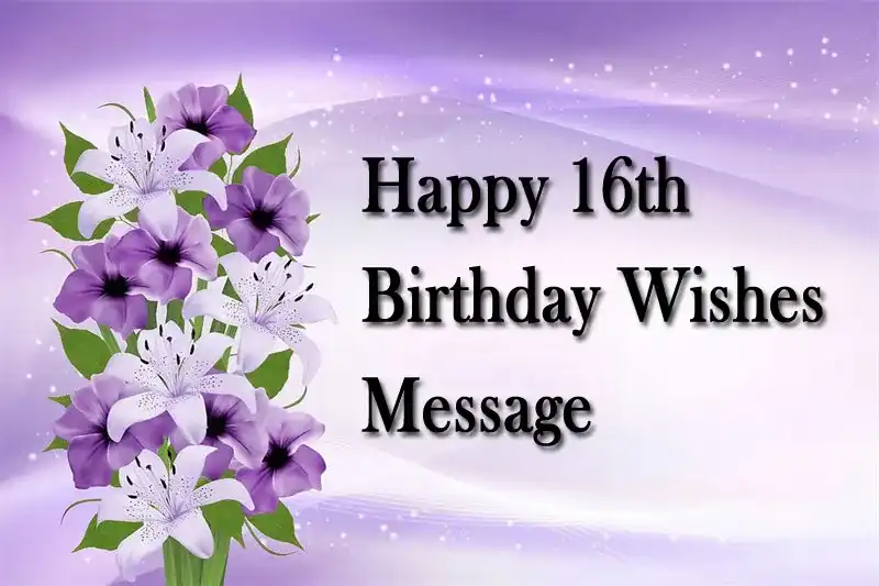 Happy 16th Birthday Wishes Message