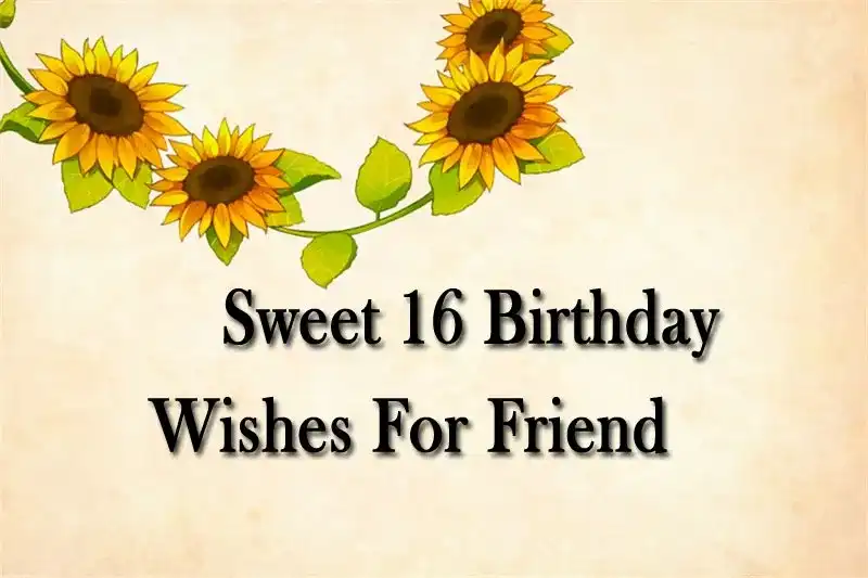Sweet 16 Birthday Wishes For Friend