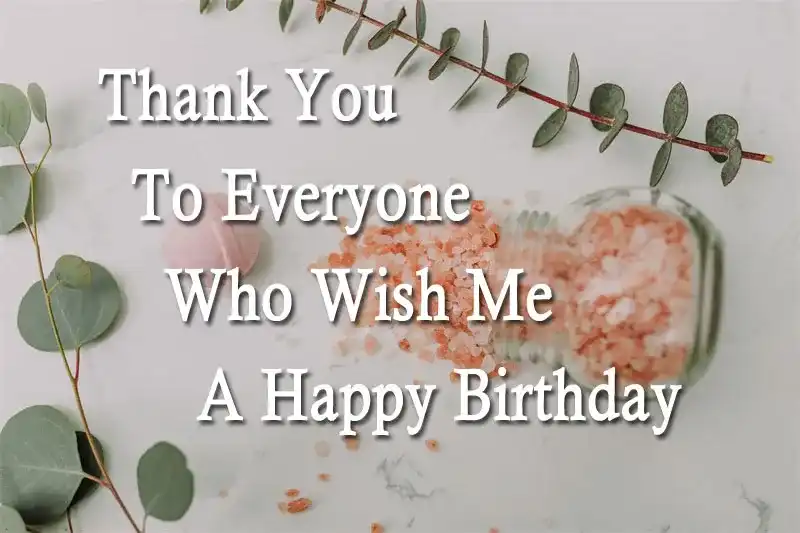 Thank You To Everyone Who Wish Me A Happy Birthday
